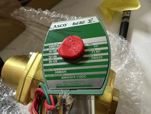 8344G074 110V Emerson ASCO soupape électromagnétique 4 voies 1/2 " NPT corps en laiton à électromagnétique unique