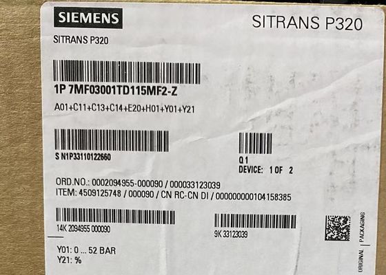 7MF0300-1TD1-5MF2-Z A00+E00+C11+H02 Émetteur SIEMENS pour pression de jauge