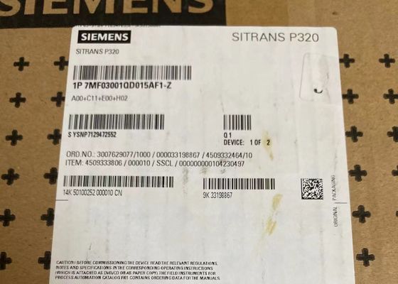 7MF0300-1TD1-5MF2-Z A00+E00+C11+H02 Émetteur SIEMENS pour pression de jauge