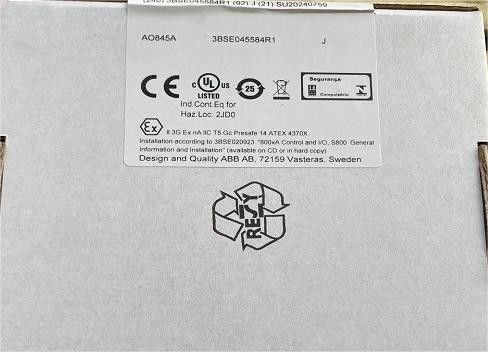 ABB AO845A 3BSE045584R1 Sortie analogique redondante ou unique 4..20ma