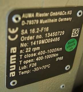 SA16.2-F16 Actuateur AUMA à plusieurs tours SA 07.2 SA 16.2/SAR 07.2 SAR 16.2 Avec commandes de l'actionneur AM 01.1/AM 02.1