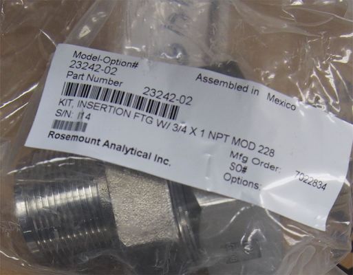 23242-02 Emerson Rosemount Capteurs de pH Adaptateur de montage de 1,5 "Insertion 1" X 0,75 "
