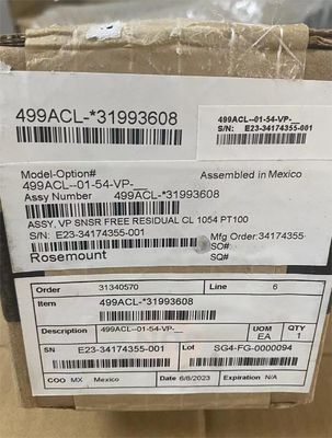 Sensors de pH Emerson Rosemount 499ACL-01-54-VP 499ACL Capteur de chlore libre
