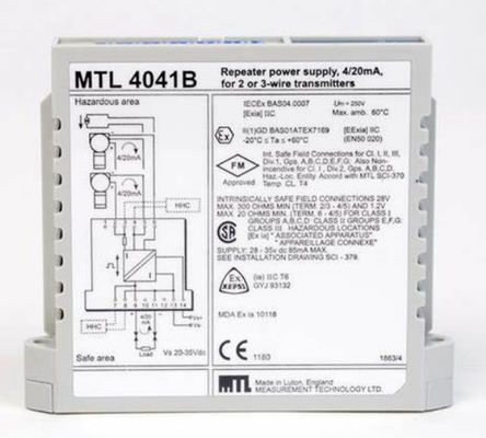 MTL4041B MTL Instruments Répétiteur alimentation Numéro de canaux Un
