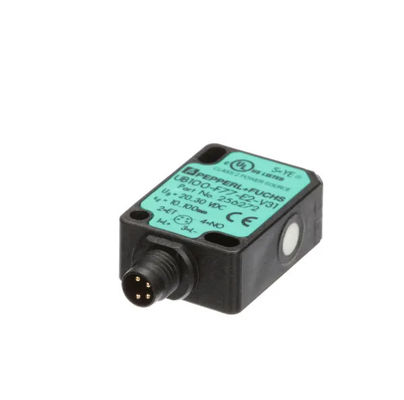 Capteur de détection directe par ultrasons Pepperl Fuchs UB100-F77-E2-V31 avec retard de réponse ≤ 50 ms Masse de 10 g