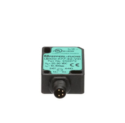 Capteur de détection directe par ultrasons Pepperl Fuchs UB100-F77-E2-V31 avec retard de réponse ≤ 50 ms Masse de 10 g