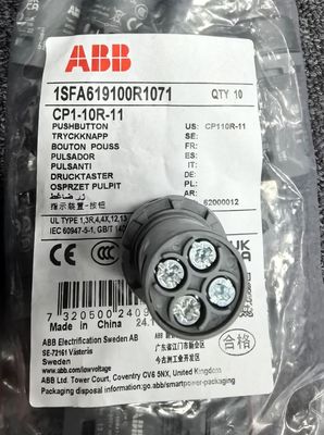 Bouton de pression ABB CP1-10R-11 durable et fiable pour les applications industrielles
