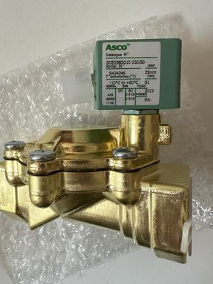 ASCO SCE238D008EMO.24/DC - Corps en laiton, EPDM, G1/2, 2/2 NC, Série 238 Ventilateurs solénoïdes pilote exploité intégré pilote