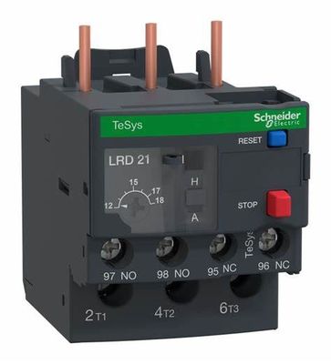 Relais de surcharge thermique durable Schneider Electric LRD21 avec un espacement de trou de montage de 7,87 " et une interface NAMUR
