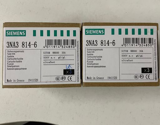 Élément de fusible Siemens 3NA3814-6 LV HRC pour mesurer la portée de 30 bar et la bride ovale pendant le fonctionnement