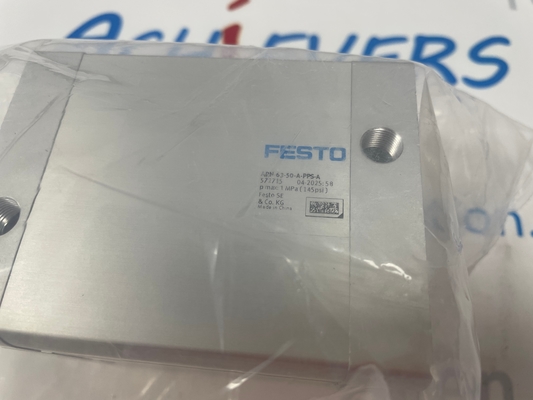 Vérin compact Festo ADN-63-50-A-PPS-A avec largeur de construction de 14 mm et montage traversant