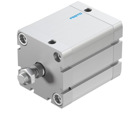 Vérin compact Festo ADN-63-50-A-PPS-A avec largeur de construction de 14 mm et montage traversant
