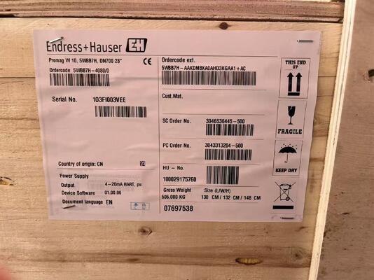 Transmetteur de pression haute précision Endress Hauser 5WBB7H-4080/0