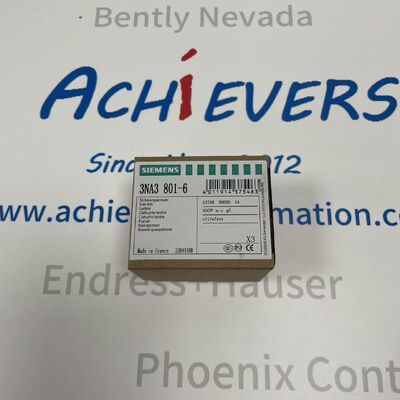 SIEMENS 3NA3801-6 liaison de fusible haute fiabilité basse tension HRC (capacité de rupture élevée)