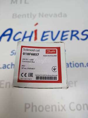 Danfoss 018F6857 Solenoid Coil 24VDC IP67 Terminal Box
