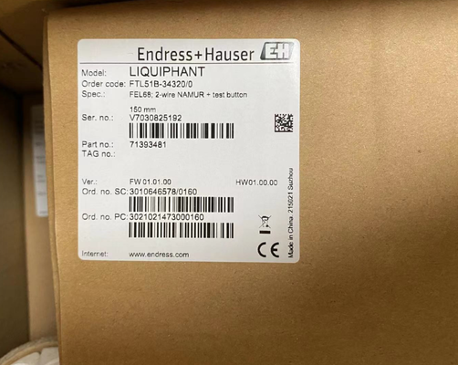E+H FTL51B-3M7P5/0 Commutateur de niveau de la fourchette de réglage du Liquiphant
