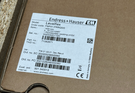 E+H FMP51-PRRQ5/0 Émetteur de niveau de radar à ondes guidées par niveauflex