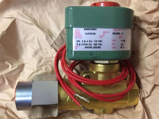 8266D069V 1/2 " NPT Emerson ASCO 2 voies soupape solénoïde huile de carburant 120VAC 1/4 " ouverture