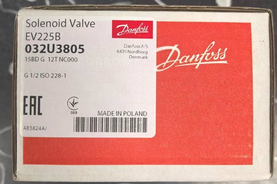 Électrovanne Danfoss, EV225B, Fonction : NF, G, 1/2, 3 m³/h, PTFE 032U3805