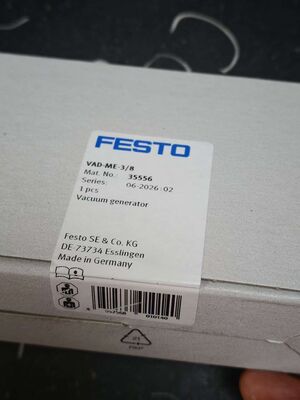 Générateur de vide FESTO VAD-ME-38, éjecteur pneumatique